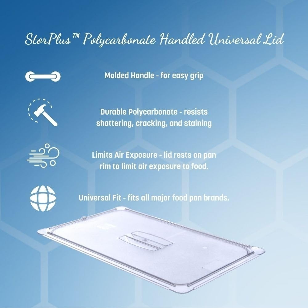 Lot of 6 Carlisle FoodService Products 10230U07 StorPlus Half Size Polycarbonate